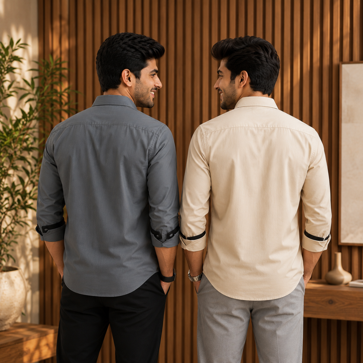2 Pack Solid Shirts for Men ( S3 )