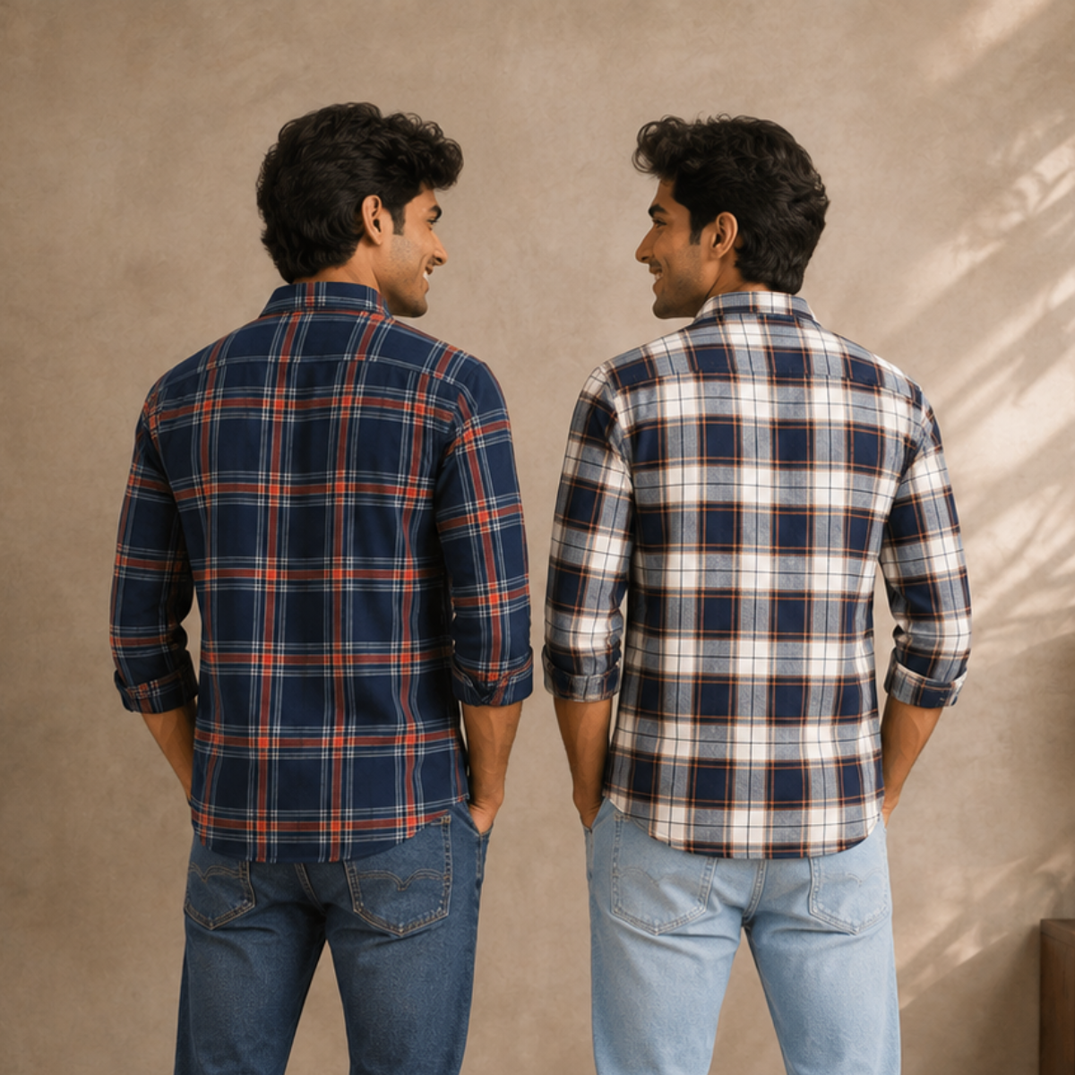 2 Pack Men’s Check Shirts | Smart Casual Look ( CS-3 )