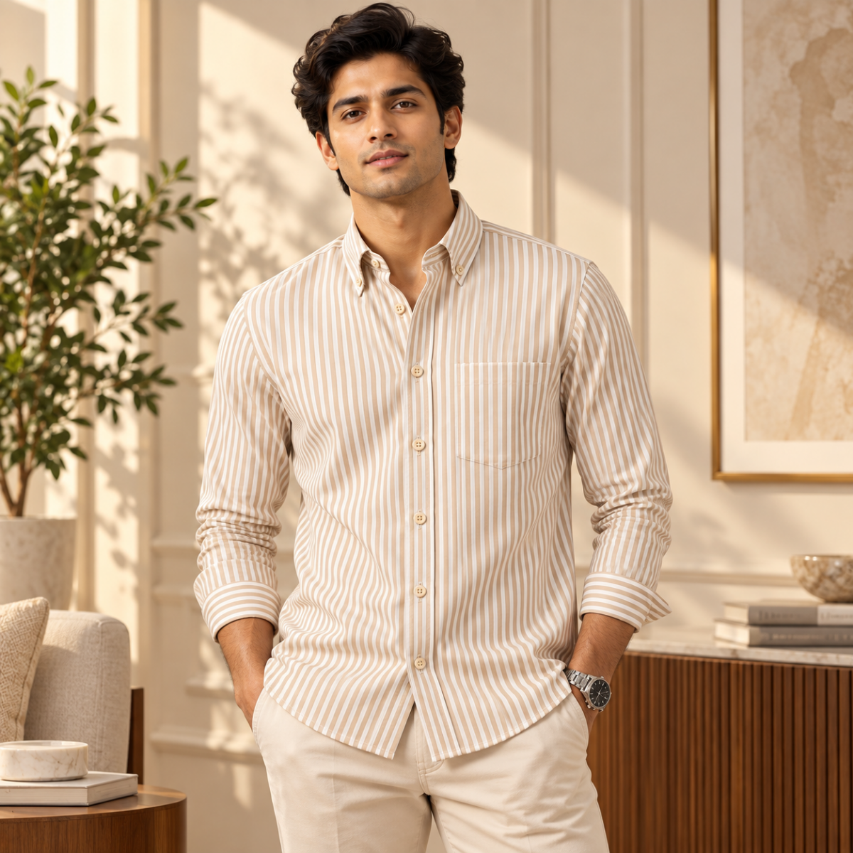 3 Pack Classic Fit Premium Striped Shirts for Men ( SS2 )