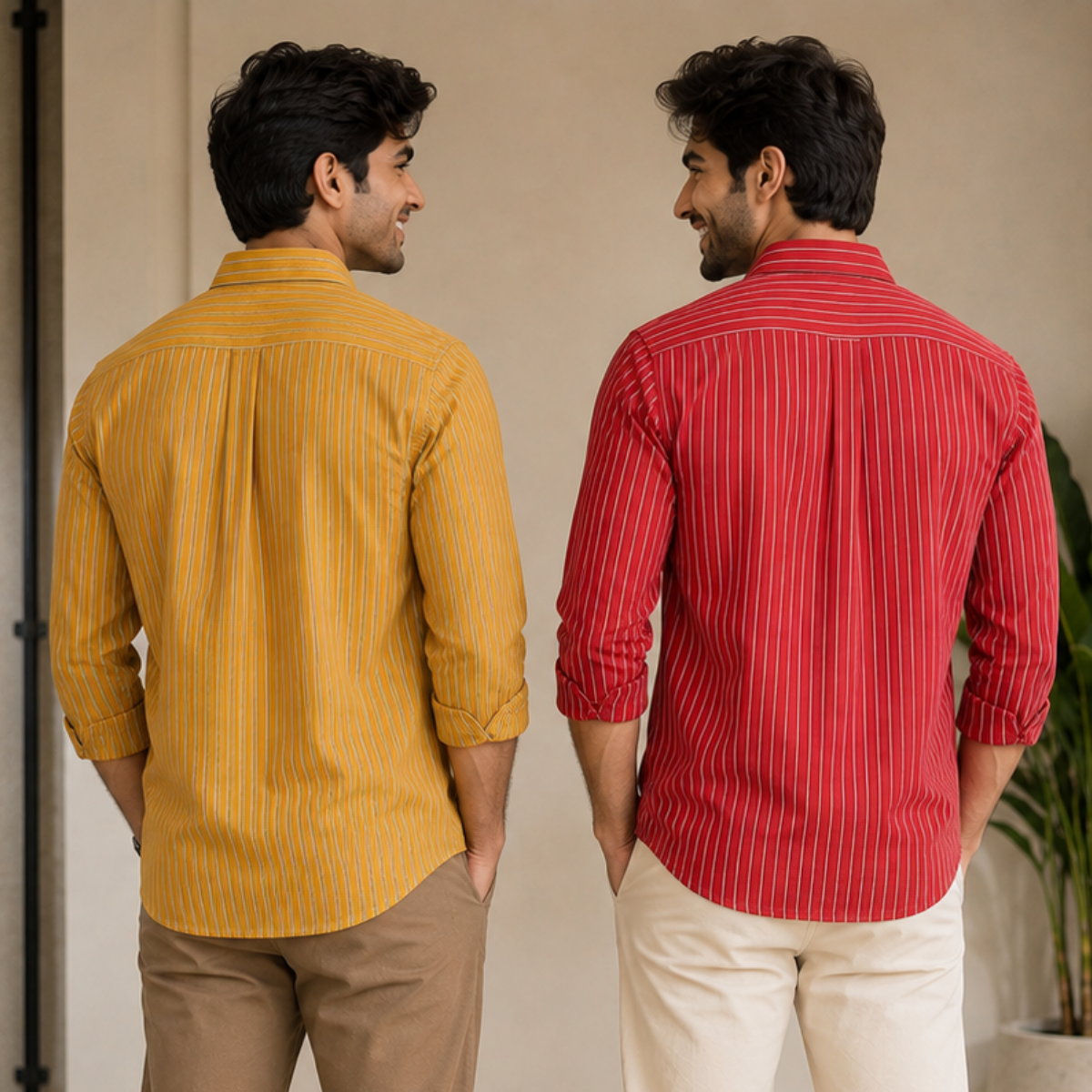 2 Pack Men’s Striped Shirts for Everyday Wear | SS-3