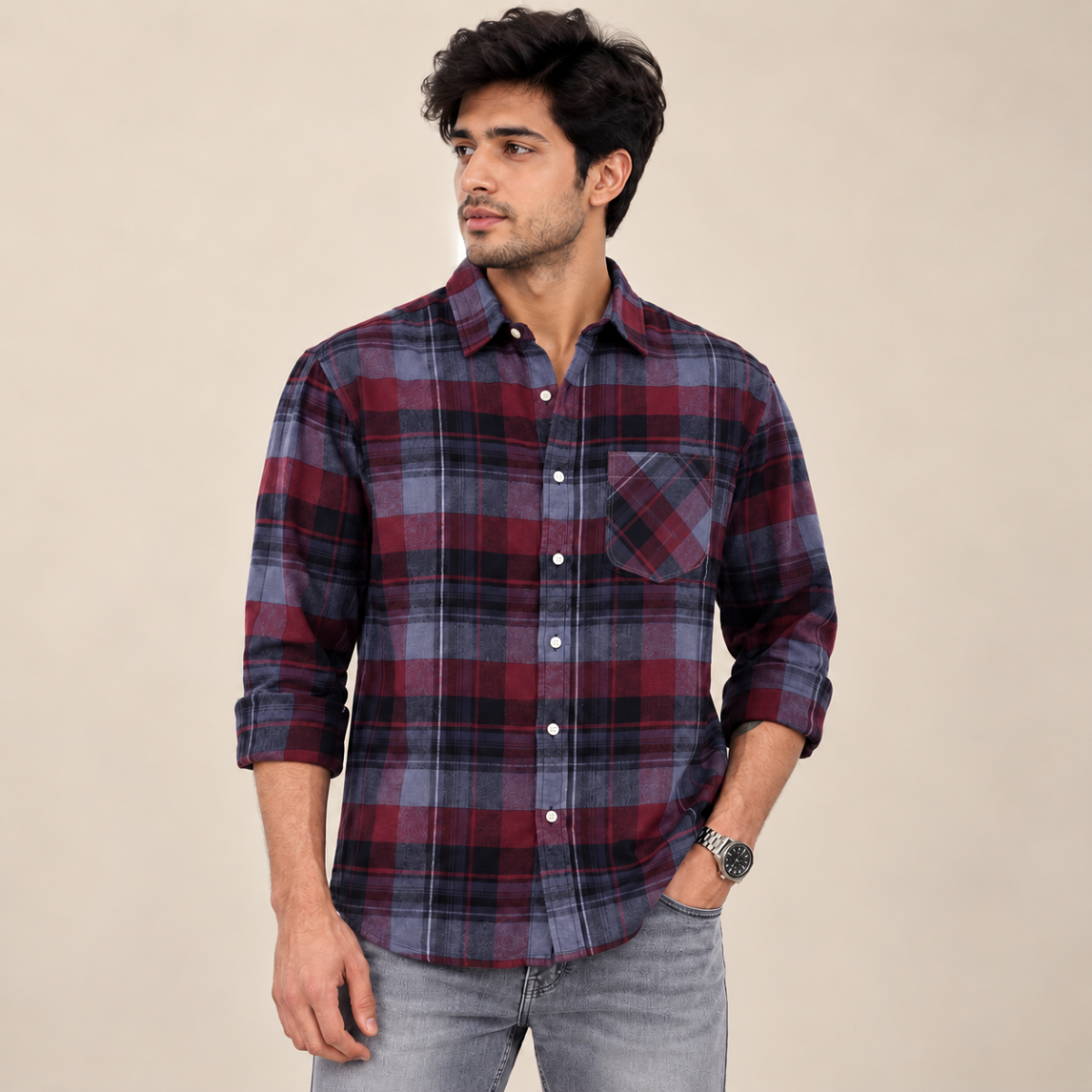 Classic Checked Shirt for Men | C4