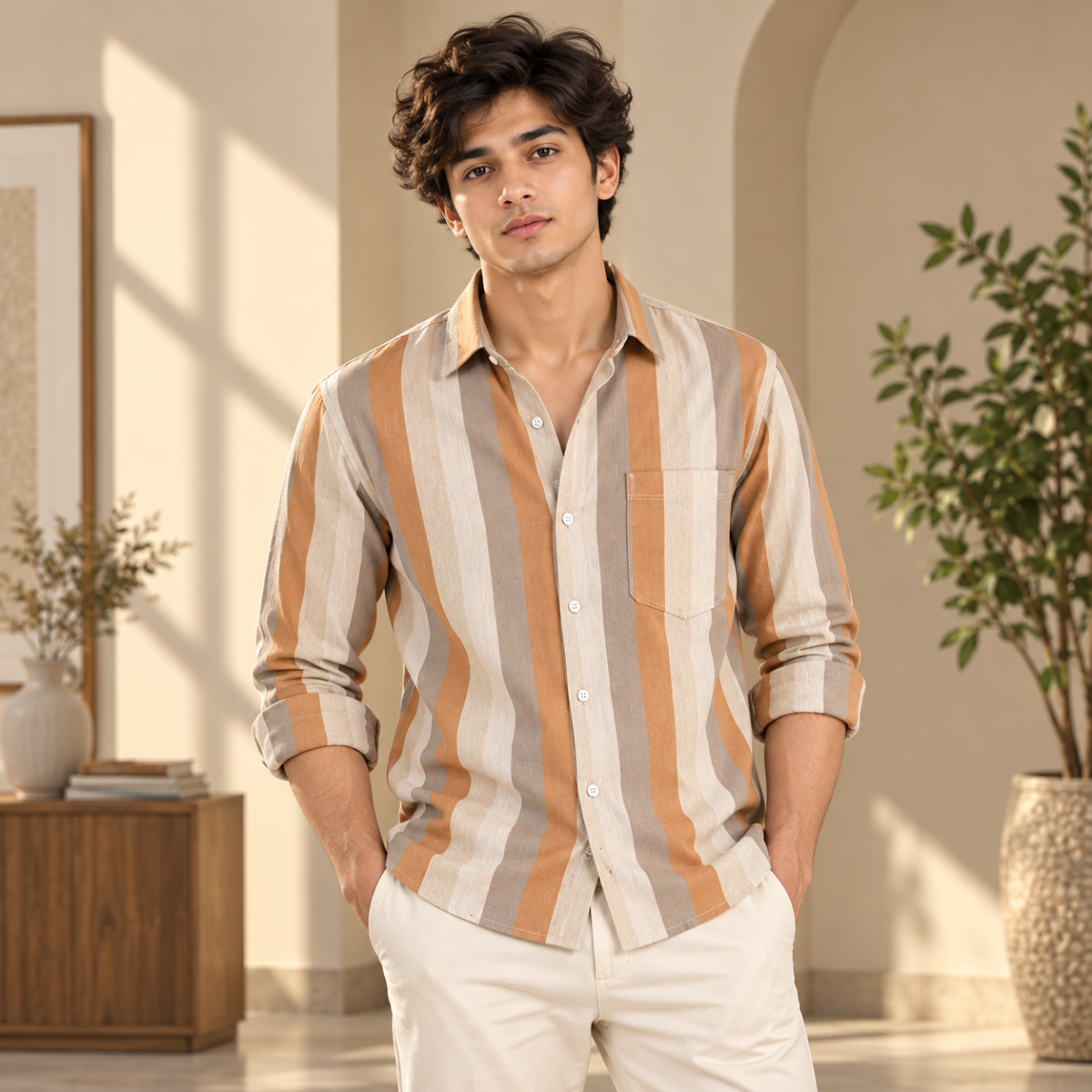 Classic Striped Shirt for Everyday Style ( CS4 )