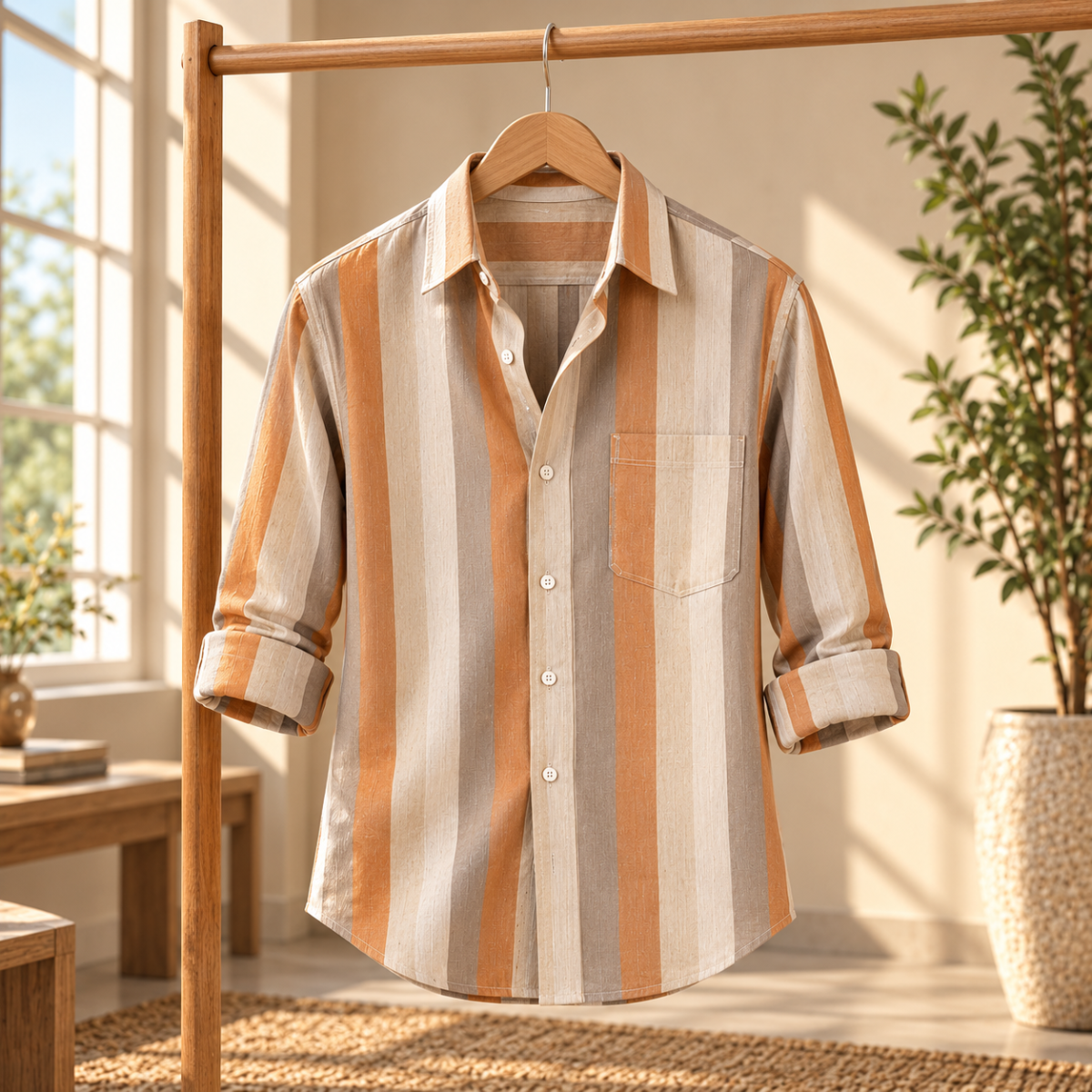 Classic Striped Shirt for Everyday Style ( CS4 )