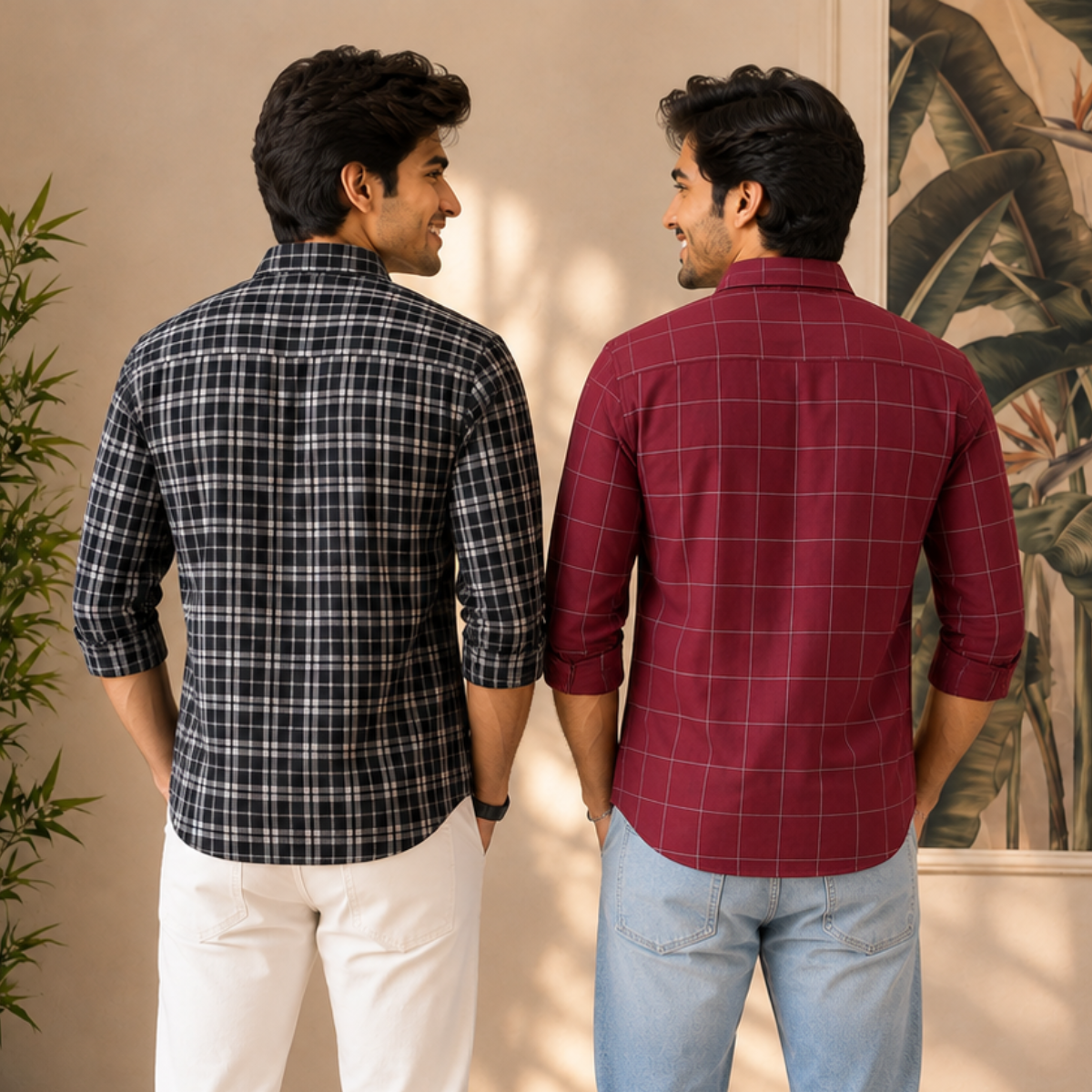 2 Pack Men’s Check Shirts | Smart Casual Look ( CS-5 )