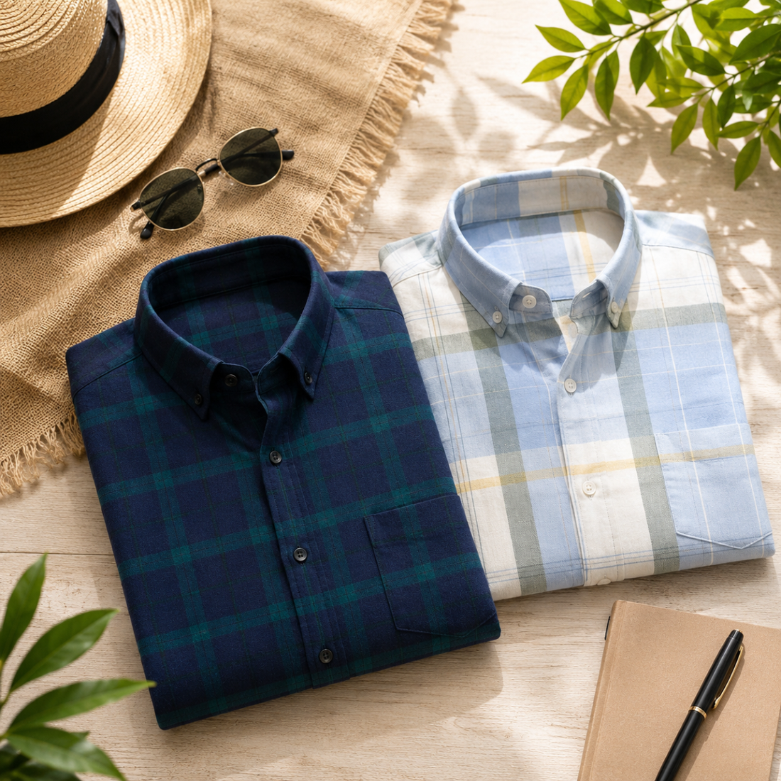 2 Pack Men’s Check Shirts | Smart Casual Look ( CS-6 )