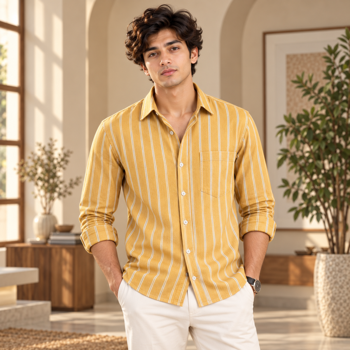 Classic Striped Shirt for Everyday Style ( CS7 )