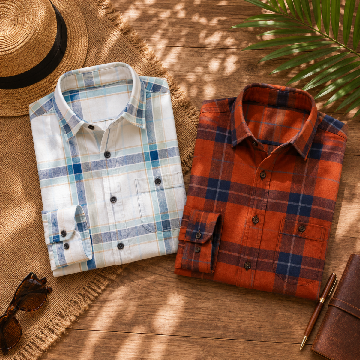 2 Pack Men’s Check Shirts | Smart Casual Look ( CS-7 )