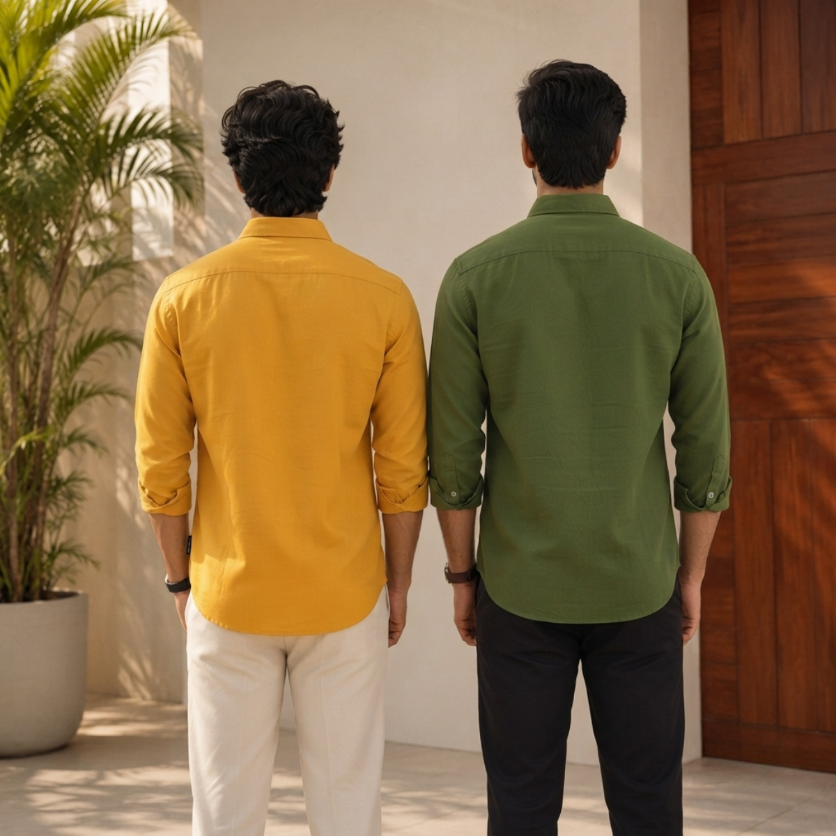 2 Pack Solid Shirts for Men ( S7 )