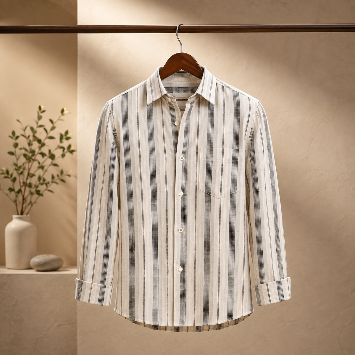 3 Pack Classic Fit Premium Striped Shirts for Men ( SS3 )
