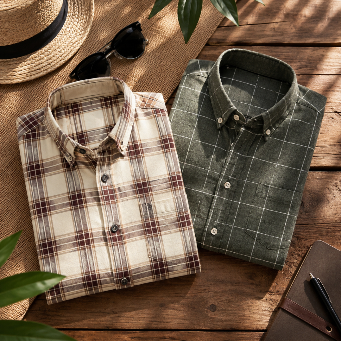 2 Pack Men’s Check Shirts | Smart Casual Look ( CS-1 )