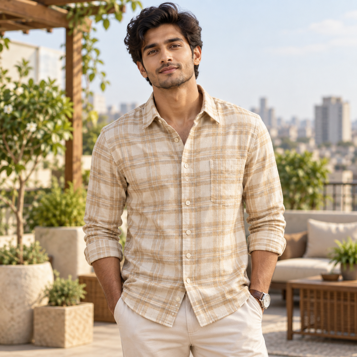 3 Pack Premium Checked Everyday Shirts for Men ( C4 )