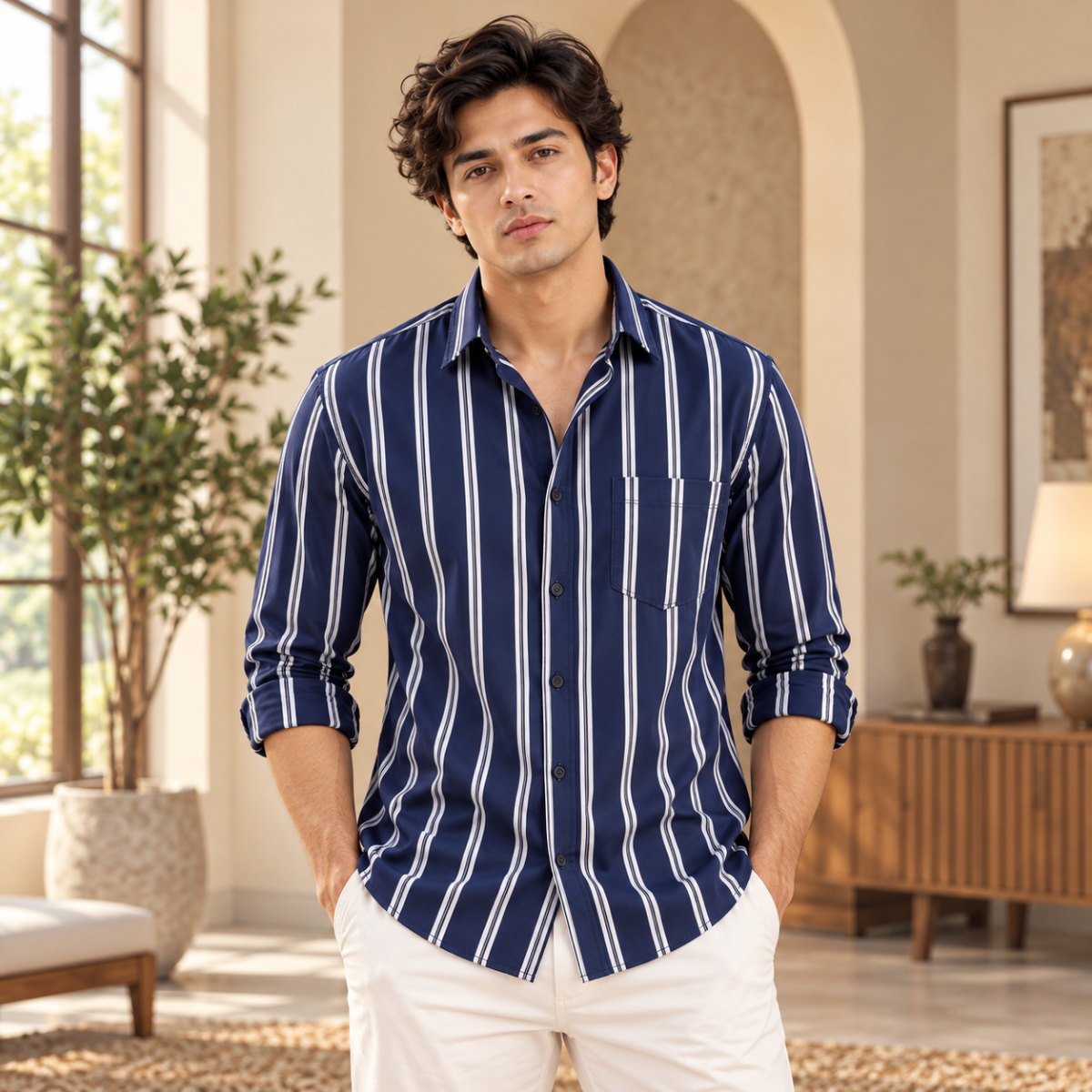 Classic Striped Shirt for Everyday Style ( CS9 )