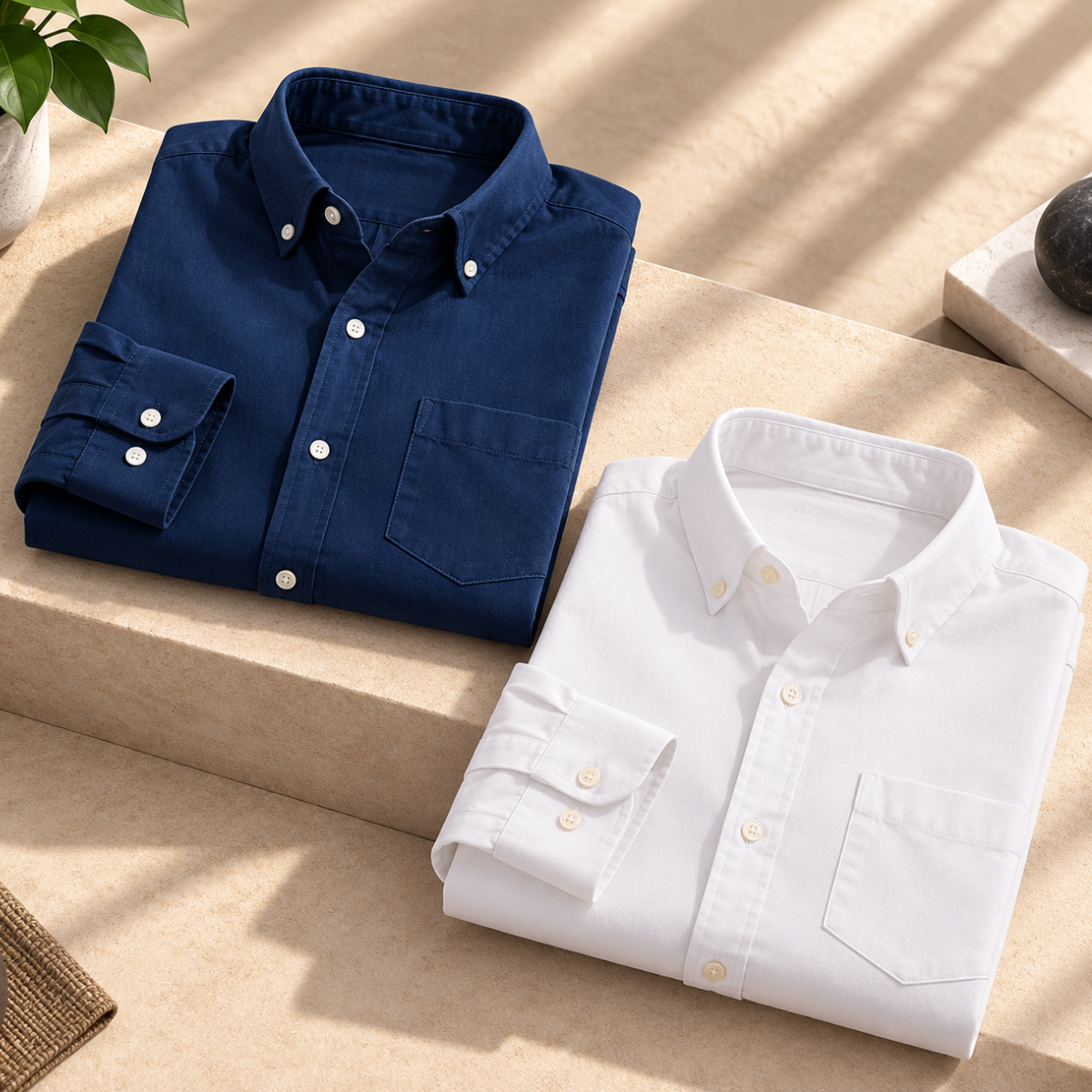 2 Pack Solid Shirts for Men ( S9 )