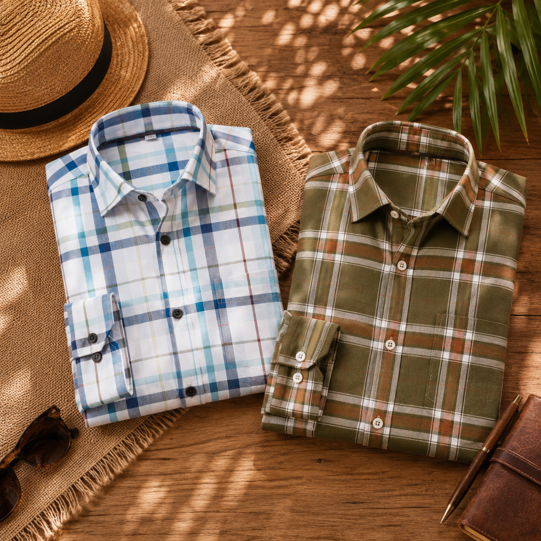 2 Pack Men’s Check Shirts | Smart Casual Look ( CS-9 )