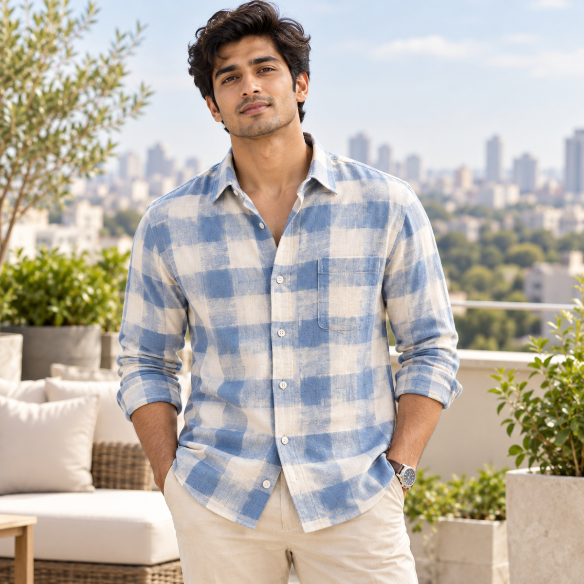 3 Pack Premium Checked Everyday Shirts for Men ( C4 )