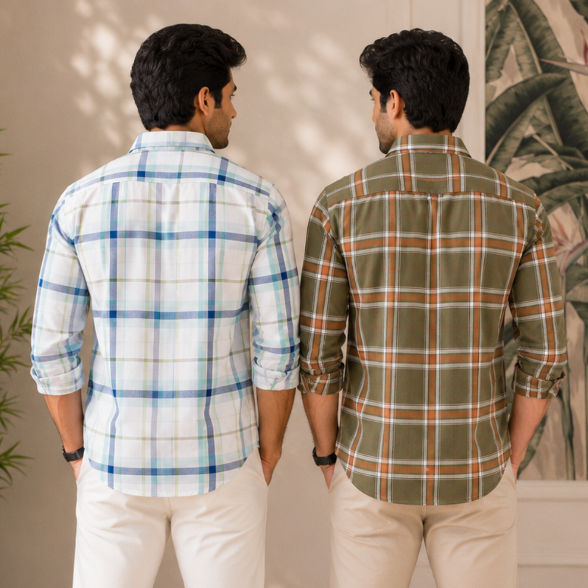 2 Pack Men’s Check Shirts | Smart Casual Look ( CS-9 )