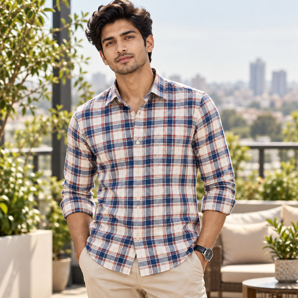3 Pack Premium Checked Everyday Shirts for Men ( C5 )