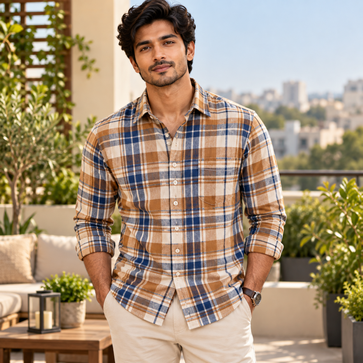3 Pack Premium Checked Everyday Shirts for Men ( C5 )
