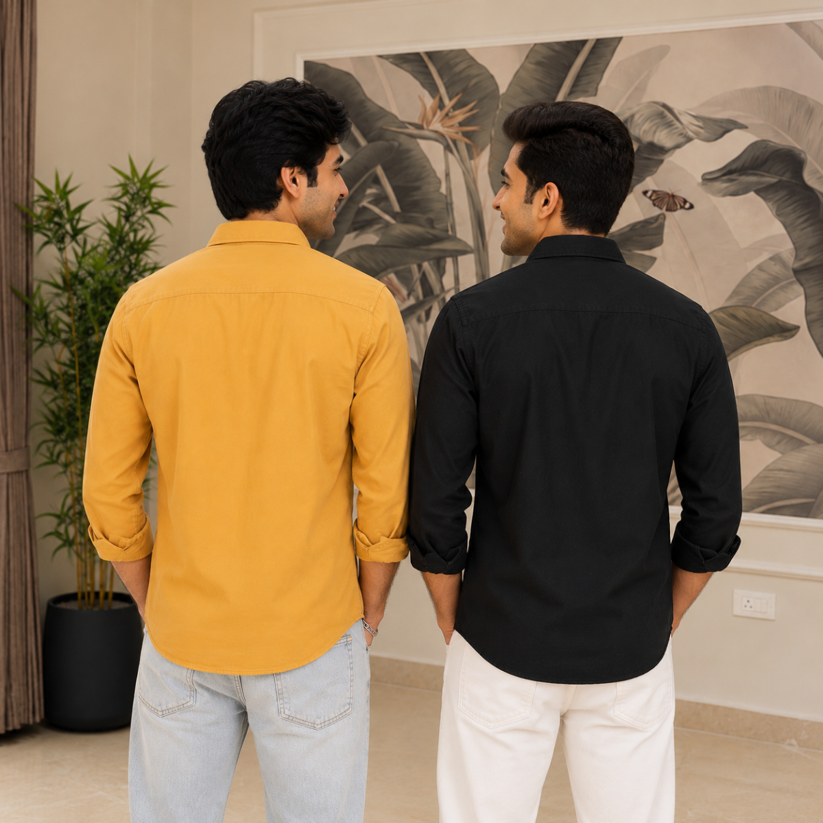 2 Pack Solid Shirts for Men ( S1 )