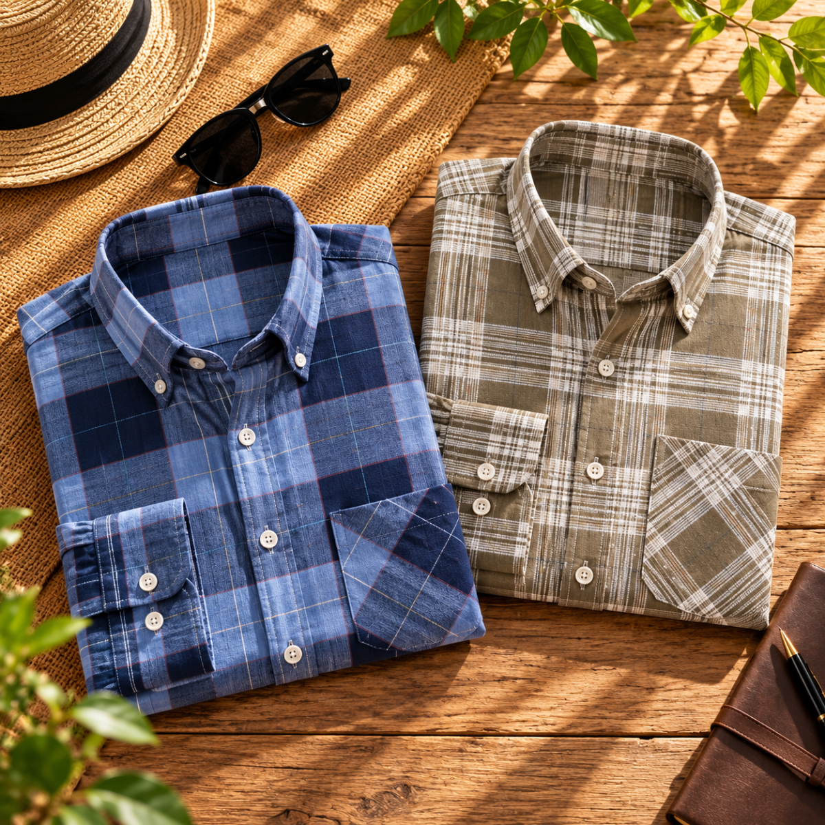 2 Pack Men’s Check Shirts | Smart Casual Look ( CS-13 )