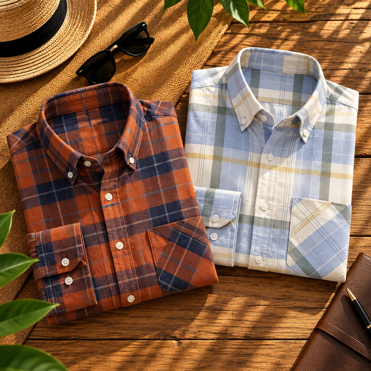 2 Pack Men’s Check Shirts | Smart Casual Look ( CS-14 )