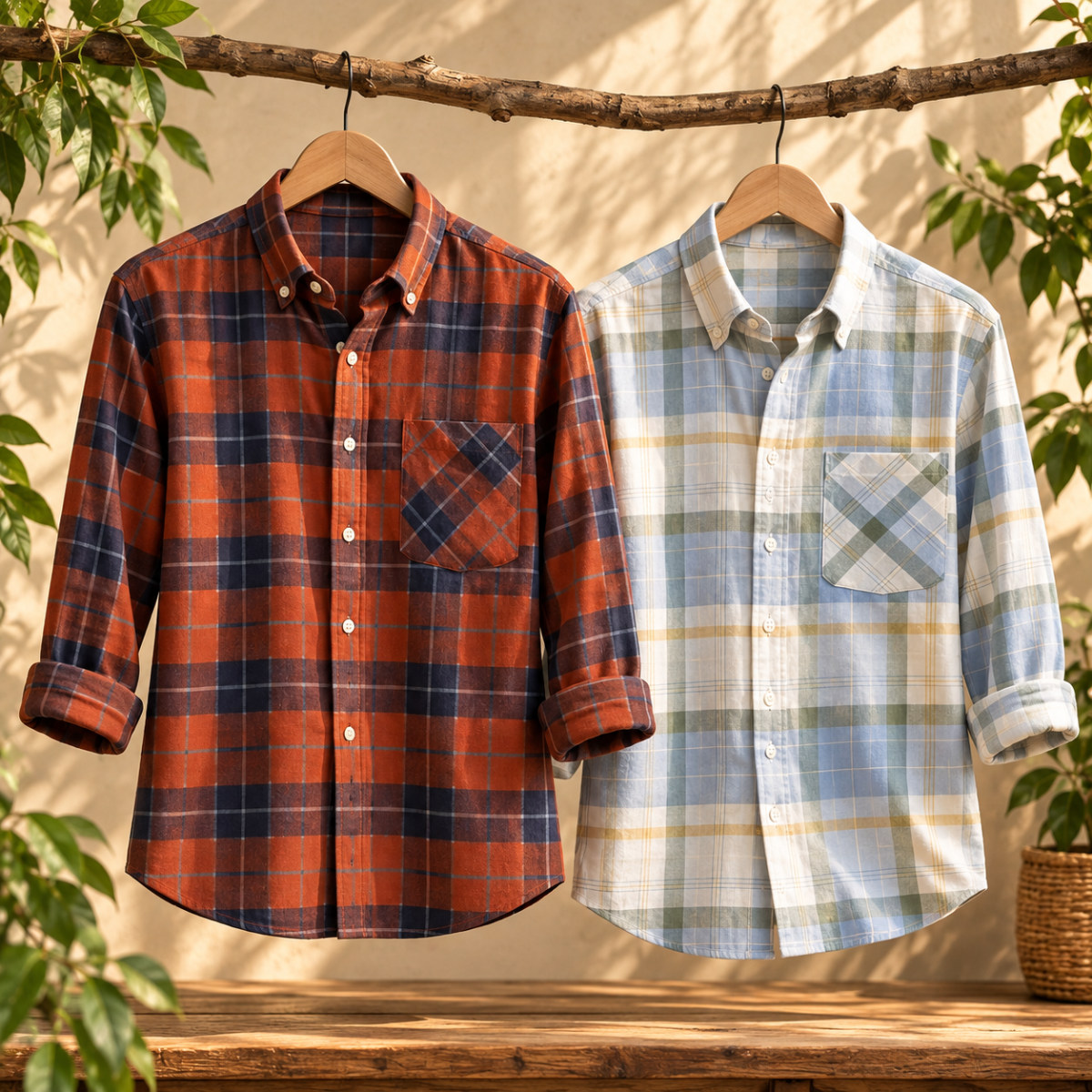 2 Pack Men’s Check Shirts | Smart Casual Look ( CS-14 )