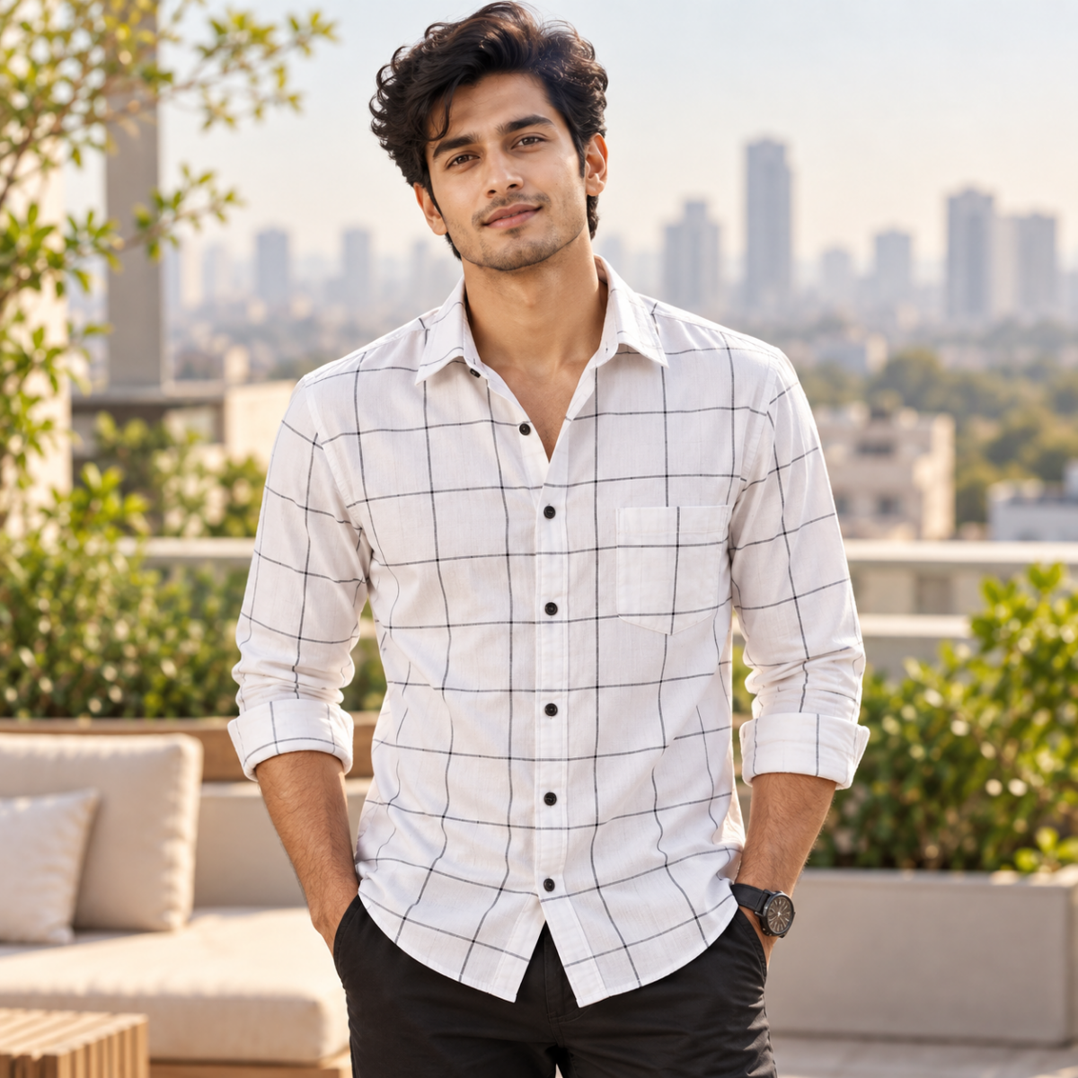 3 Pack Premium Checked Everyday Shirts for Men ( C6 )