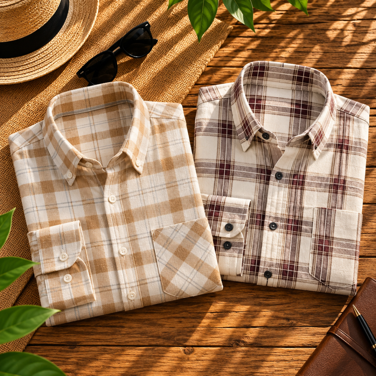 2 Pack Men’s Check Shirts | Smart Casual Look ( CS-15 )