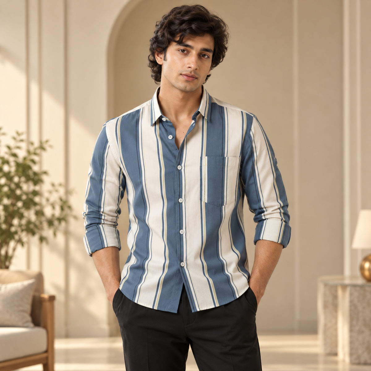 Classic Striped Shirt for Everyday Style ( CS2 )