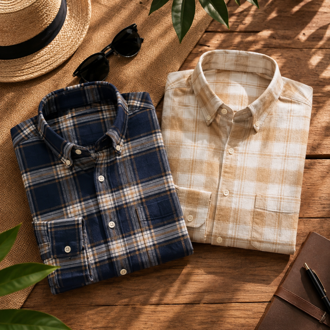 2 Pack Men’s Check Shirts | Smart Casual Look ( CS-2 )
