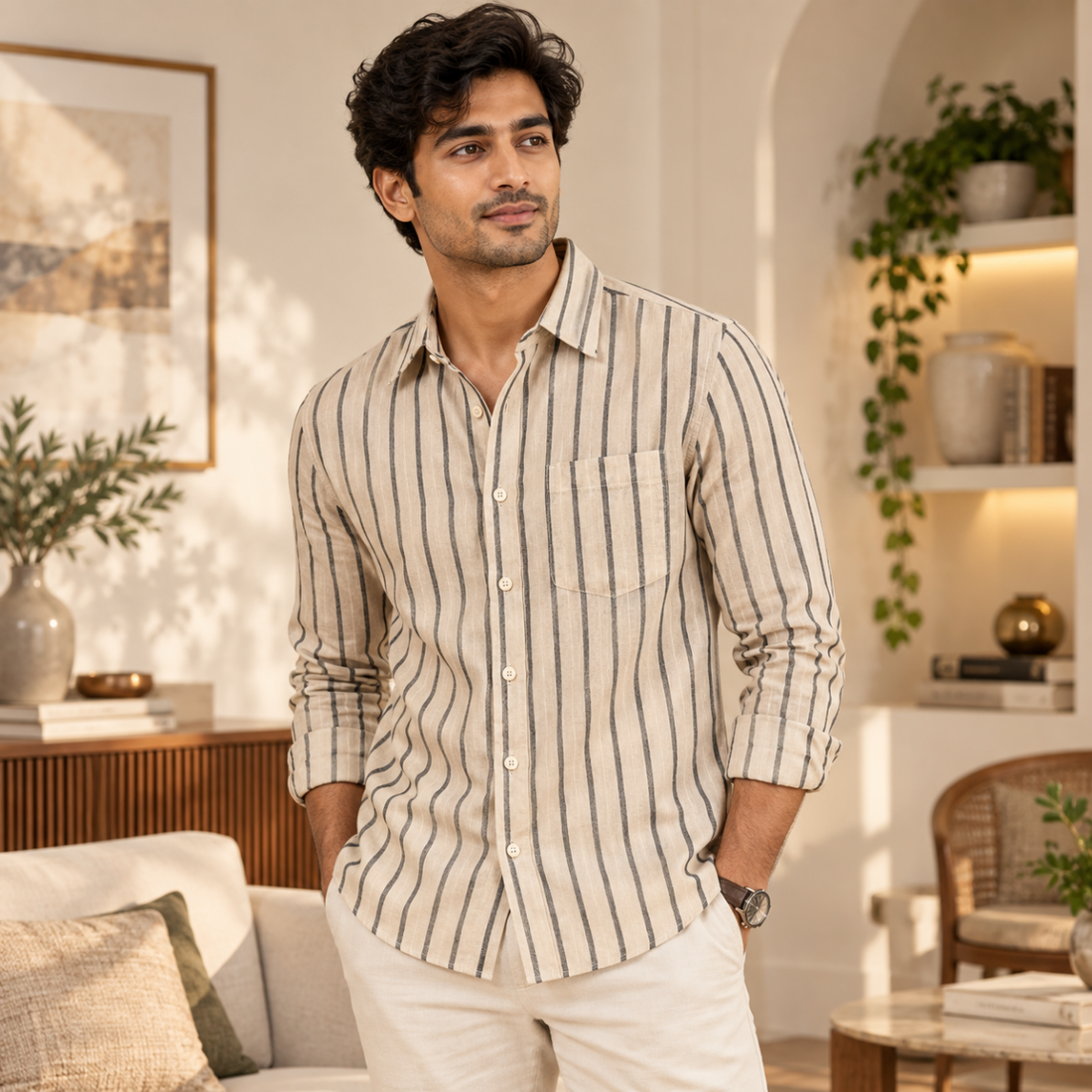 3 Pack Classic Fit Premium Striped Shirts for Men ( SS8 )
