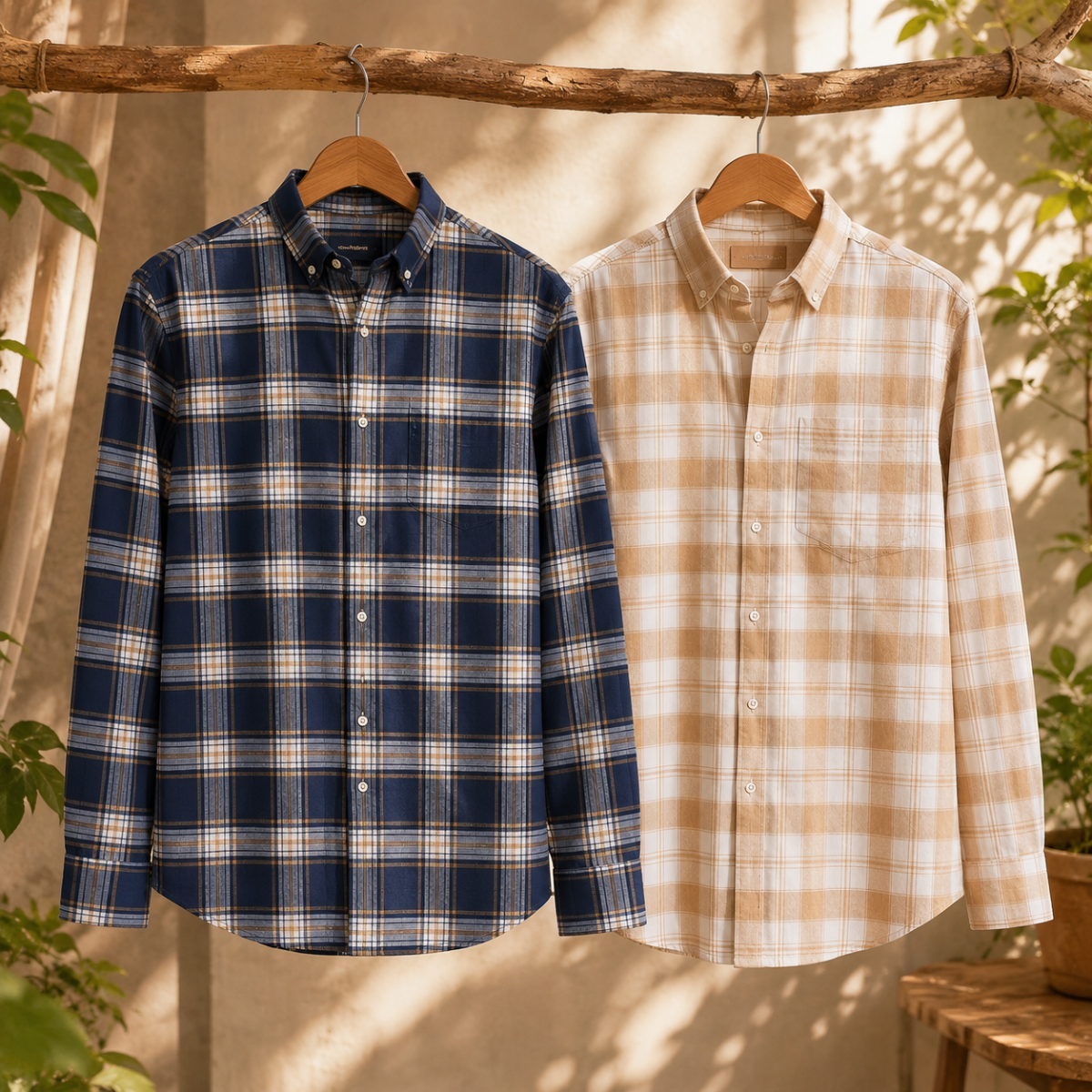 2 Pack Men’s Check Shirts | Smart Casual Look ( CS-2 )