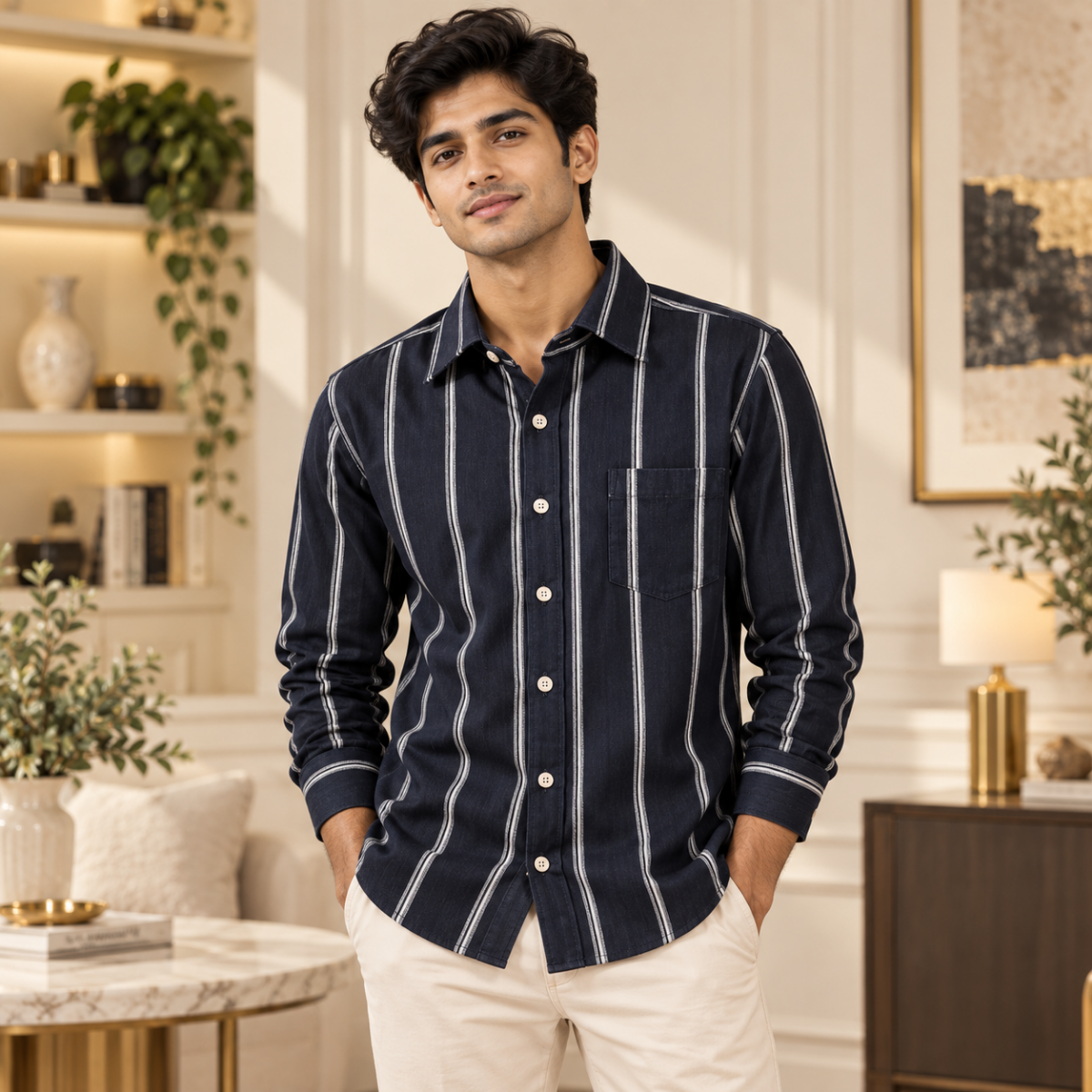 3 Pack Classic Fit Premium Striped Shirts for Men ( SS10 )
