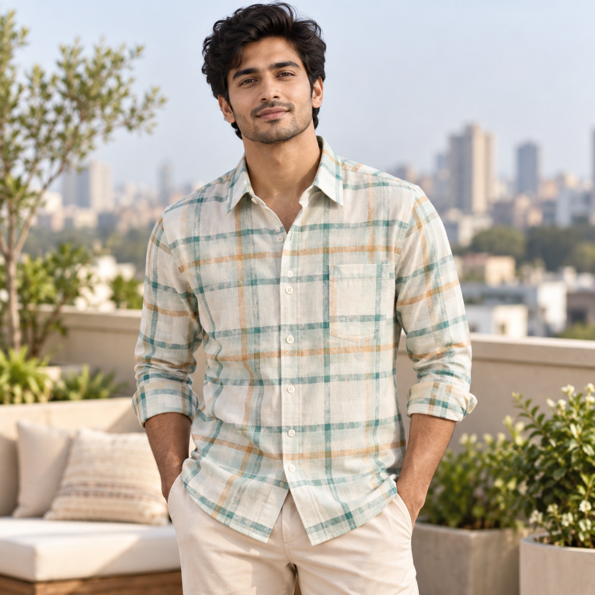 3 Pack Premium Checked Everyday Shirts for Men ( C10 )