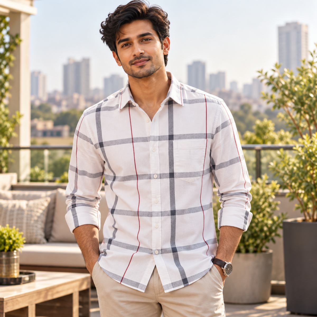 3 Pack Premium Checked Everyday Shirts for Men ( C10 )