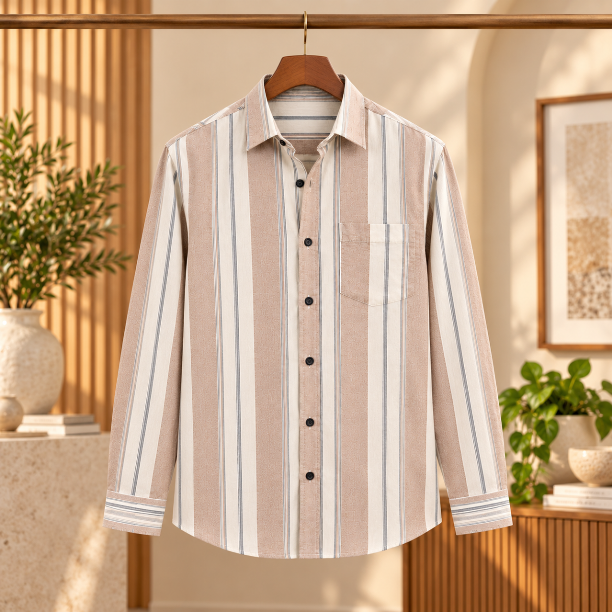 3 Pack Classic Fit Premium Striped Shirts for Men ( SS1 )