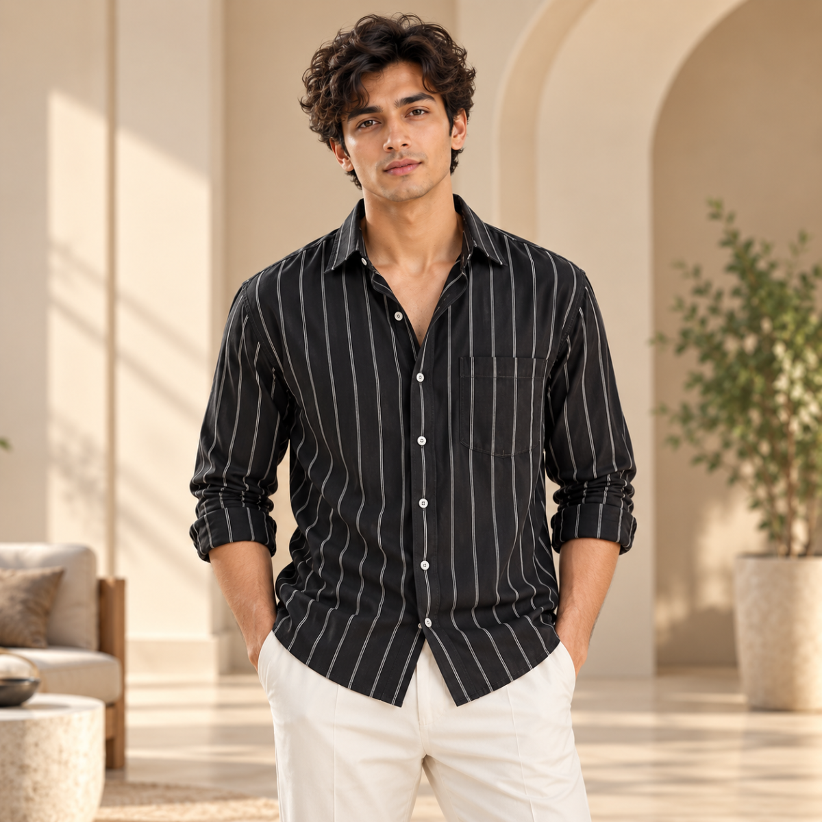 Classic Striped Shirt for Everyday Style ( CS3 )