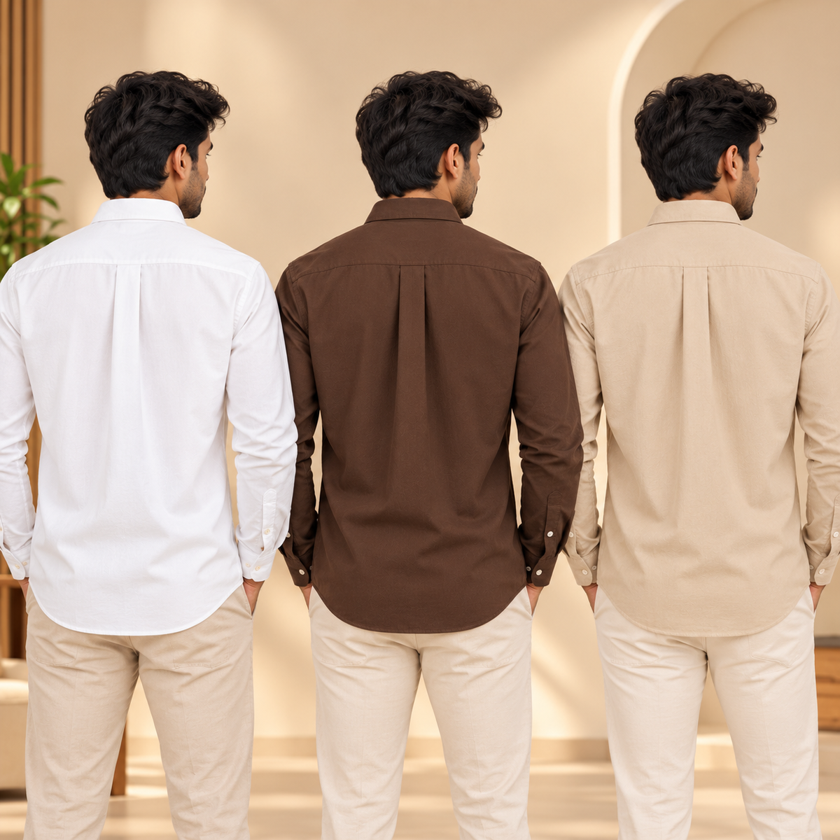 3 Pack Premium Solid Shirts for Men ( S10 )