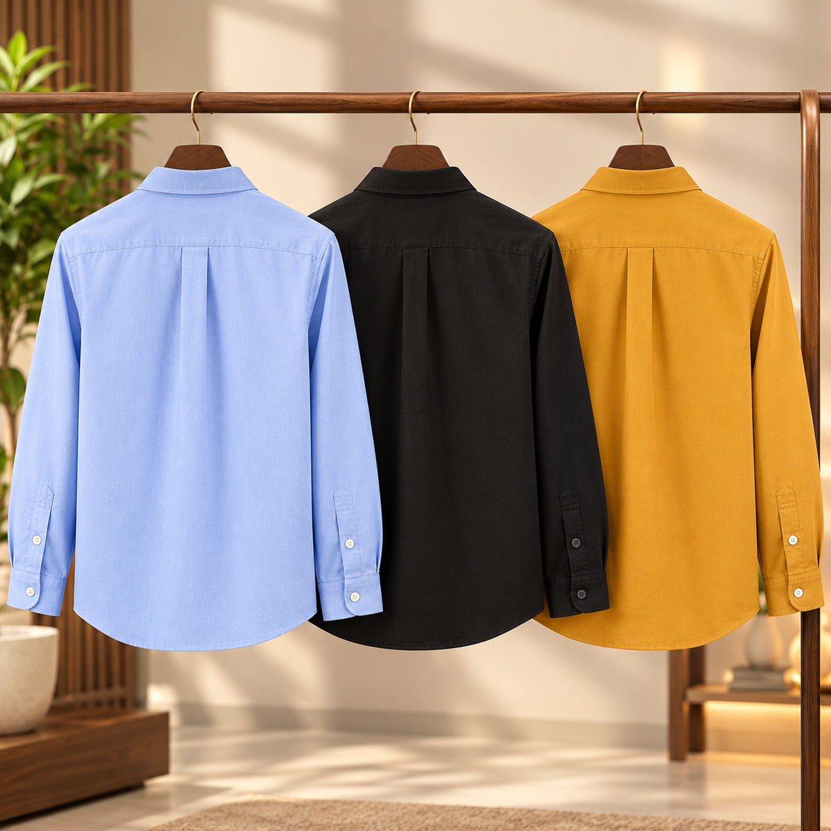 3 Pack Premium Solid Shirts for Men ( S9 )